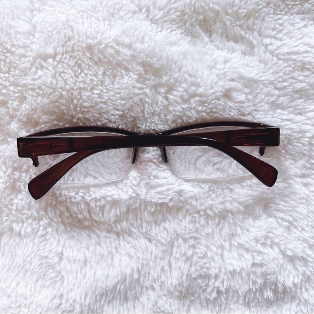 Sam Tortoise Brown Rectangular Reading Glasses - Picture 15 of 15